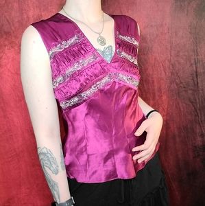 Manic Fairy Mandolin silk top